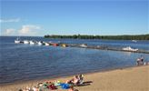 Årsunda strandbad en familjecamping vid Storsjöns kant