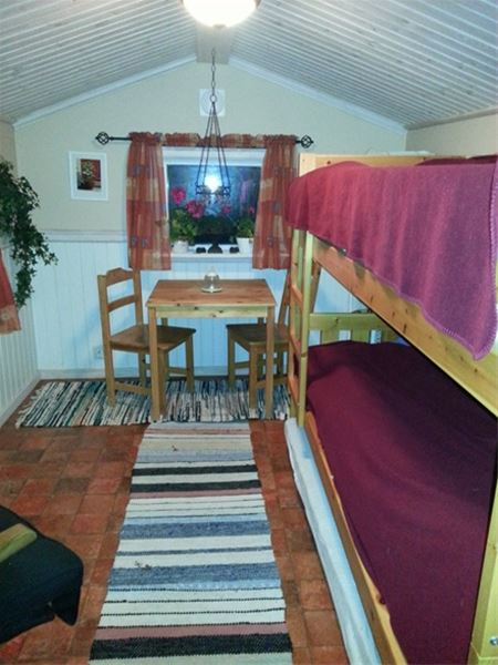 Bunk bed in cabin. 