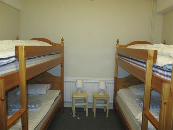 Two bunk beds in one of the bedrooms. 