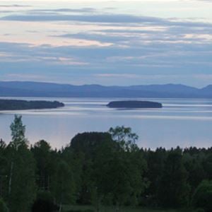 Utsikt över sjön Siljan från hotellet.