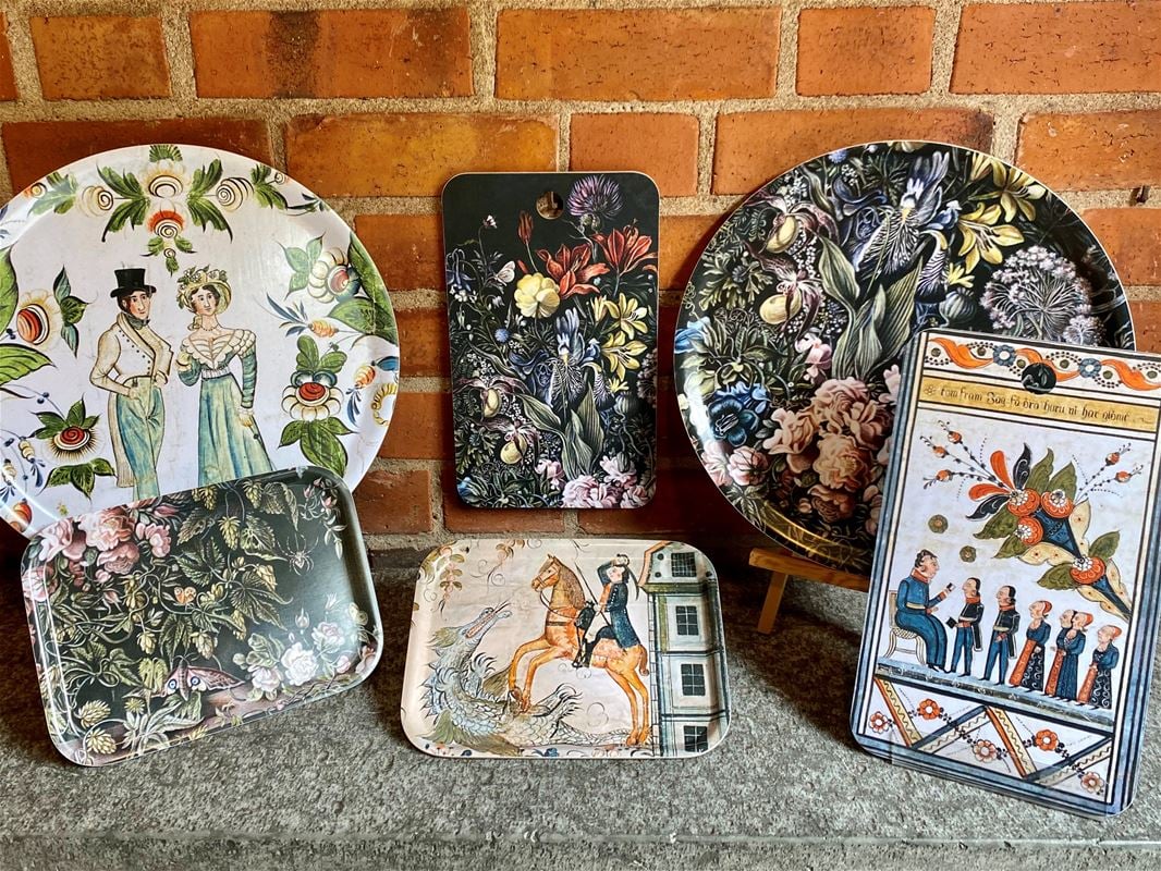 Trays in the museum shop.