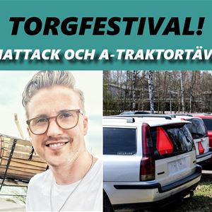 Torgfestival med trumkonsert och A-traktorutställning den 30 juni