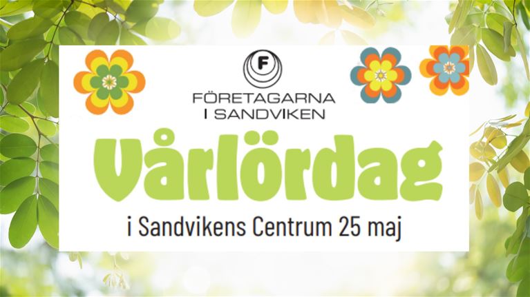 Vårlördag i Sandvikens centrum -affisch