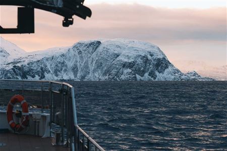 View over a mountain and the fjords surrounding it
