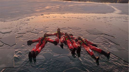 Multiple guests floating in the water