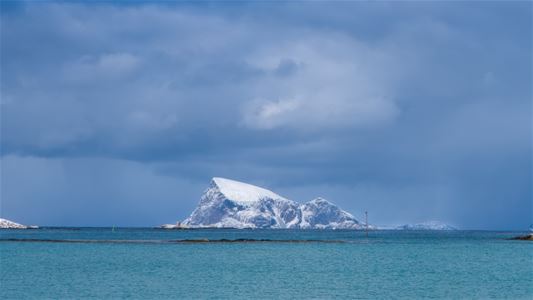 View of the sea and a mountain