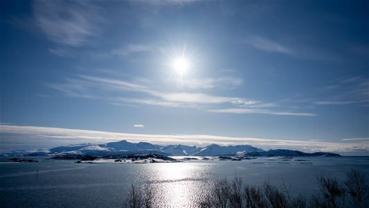 View of the sea and mountains