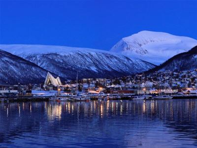 View of Tromsø in wintertime