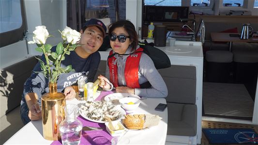 Guests enjoying meal