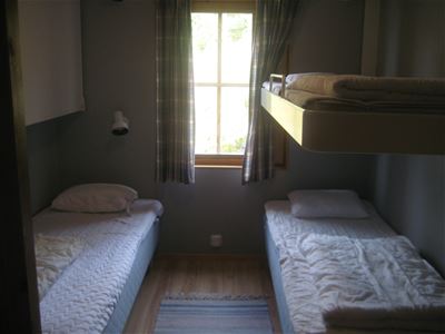 Bedroom with two bunk beds.