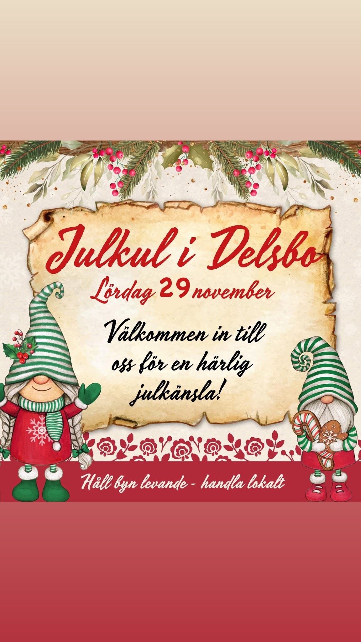 Julkul i Delsbo med gammaldags julmarknad