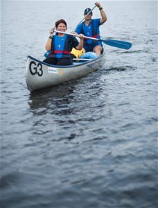 Kanotpaddling på sjön Åsnen