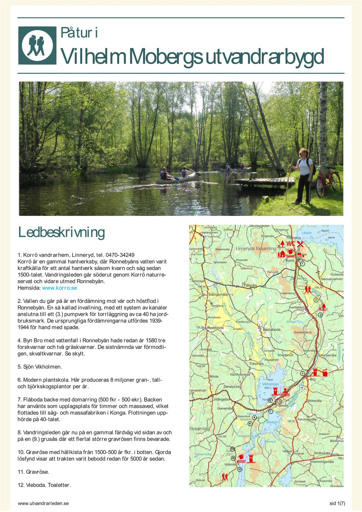 Färdbeskrivning till utvandrarleden