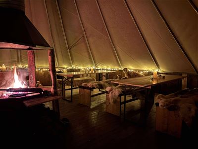 Stemningslys i lavvoen