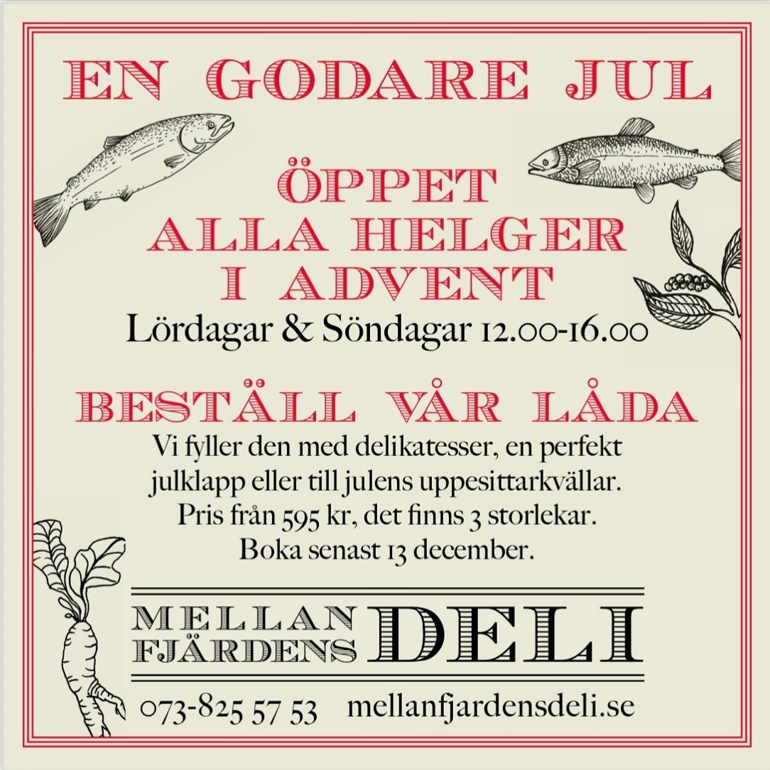 Julöppet adventshelger - Mellanfjärdens Deli