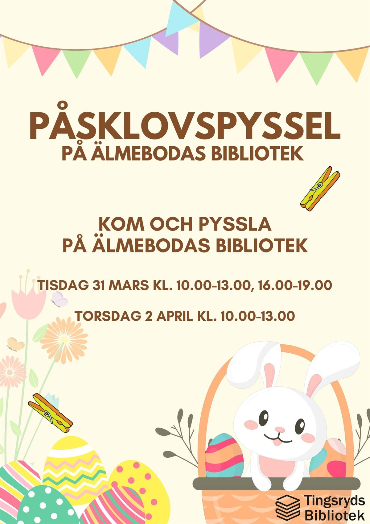 Påsklovspyssel - Älmeboda bibliotek image 1