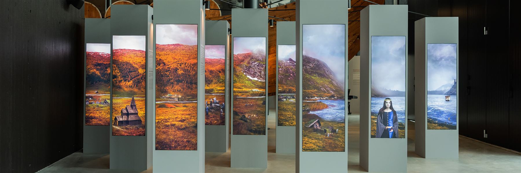 Modern and interactive exhibitions inside Sagastad Viking Center.