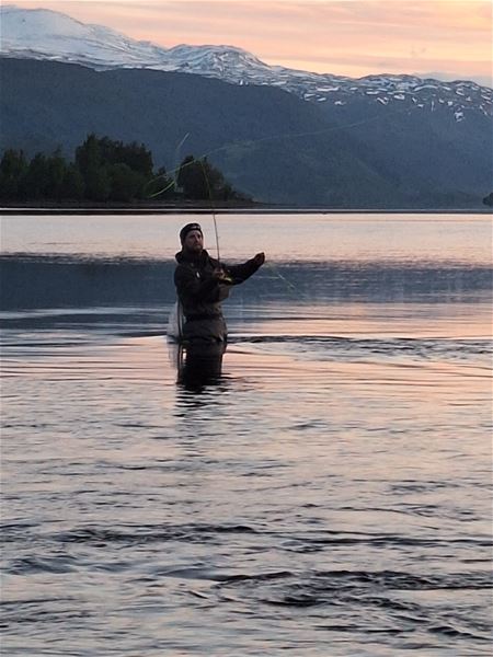 En fluefisker i elva