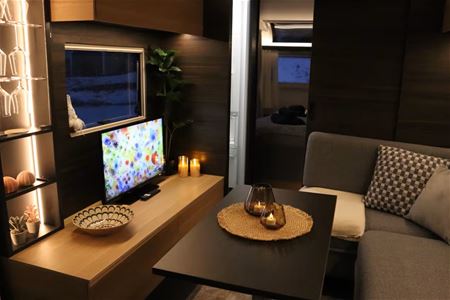 The interior of the accommodation