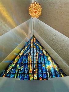 The mosaic inside the church
