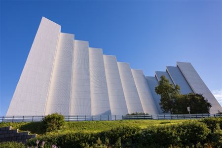 The church from the outside and from the side