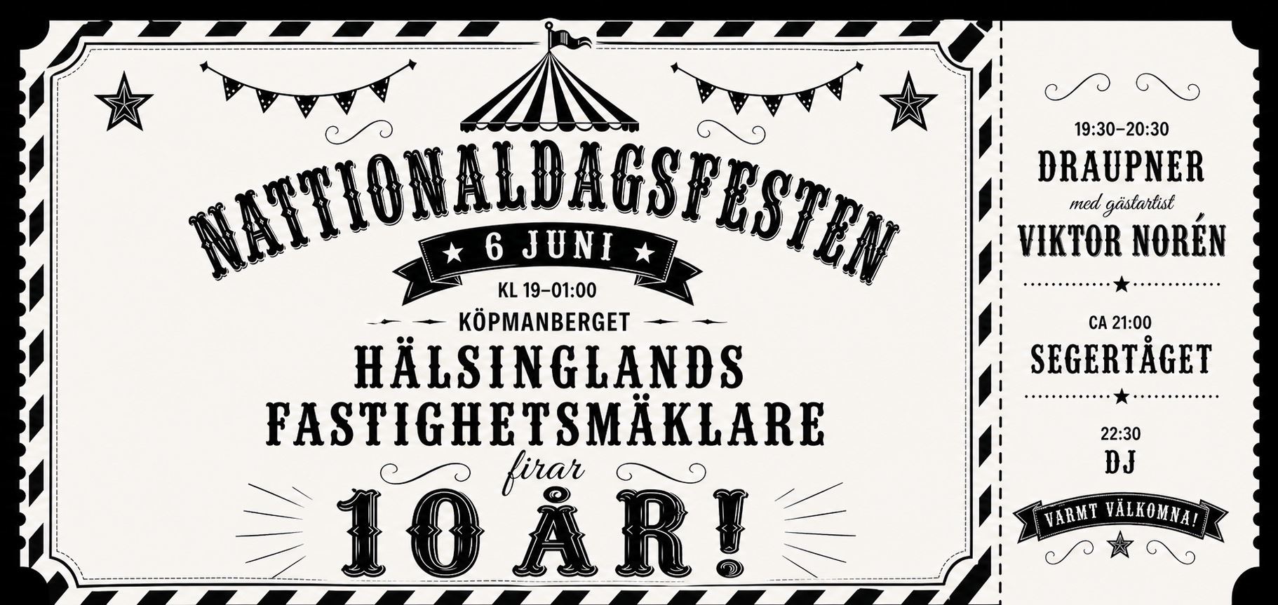 Nationaldagsfesten - Hälsinglands Fastighetsmäklare fyller 10 år!