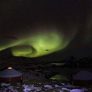 Hytter og nordlys
