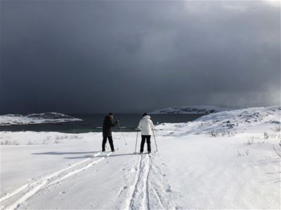 Trip on backcountry skis