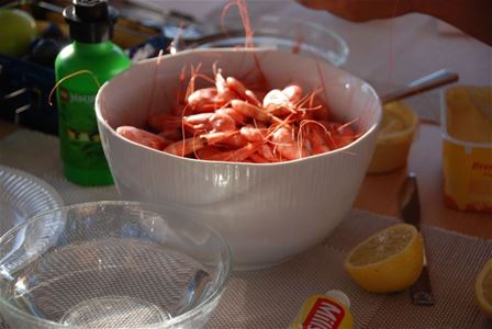 Prawns in a bowl
