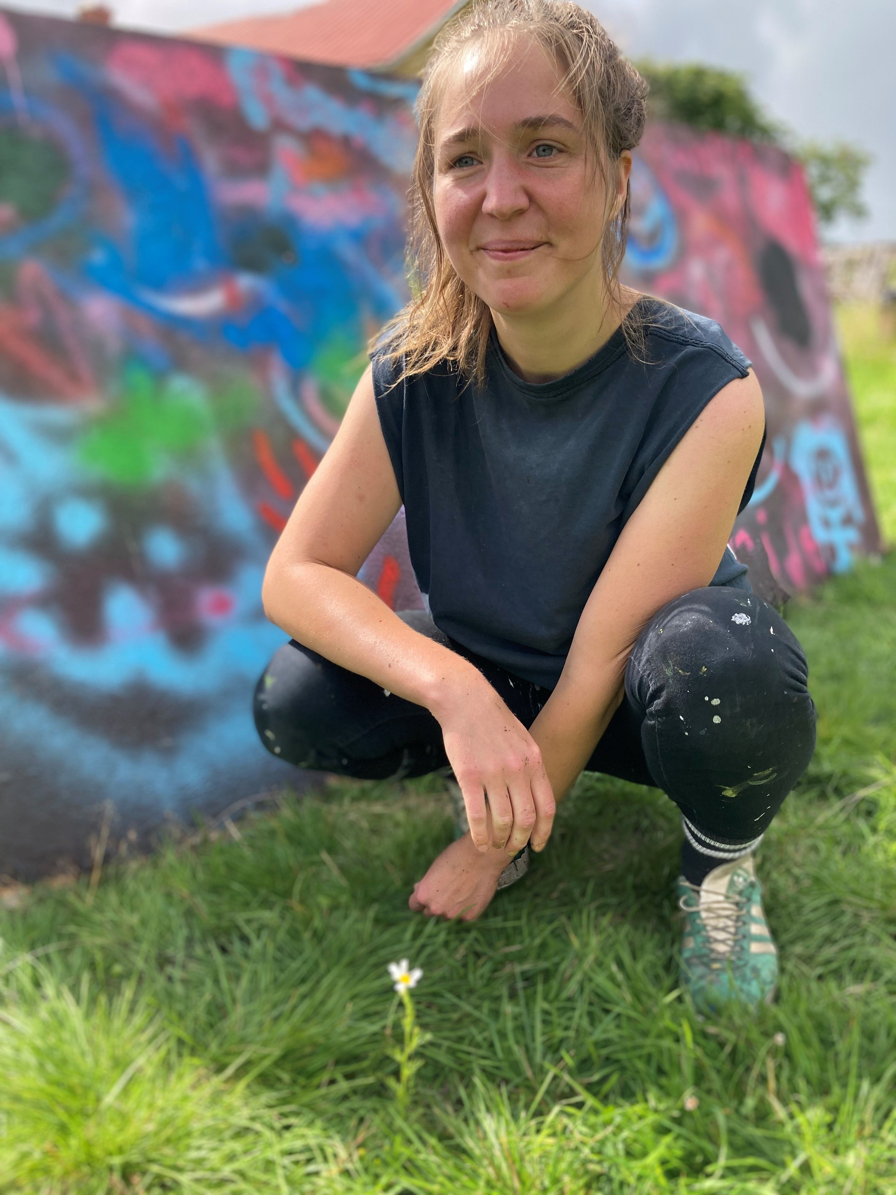 Sommarlovskul: Graffiti inspirerat av Forngårdens väggmåleri
