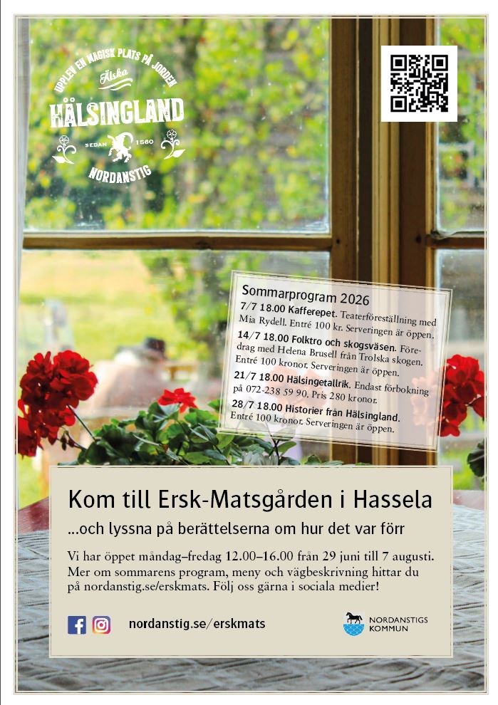 Evenemang på Ersk-Matsgården - sommar 2026