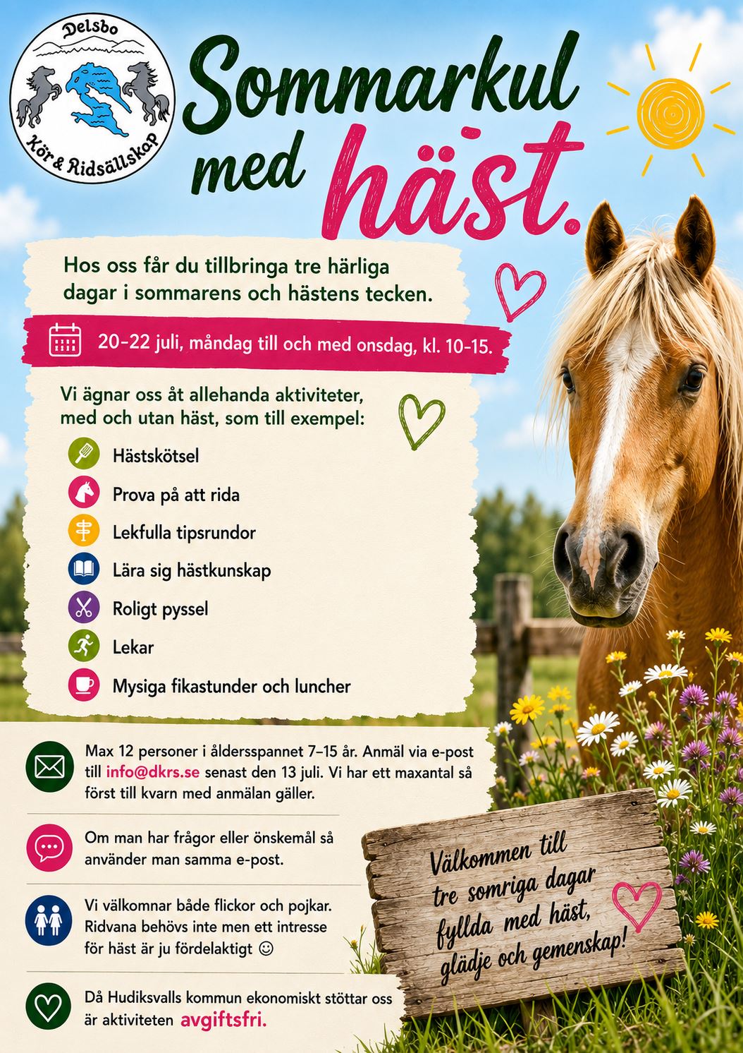 Sommarkul med häst