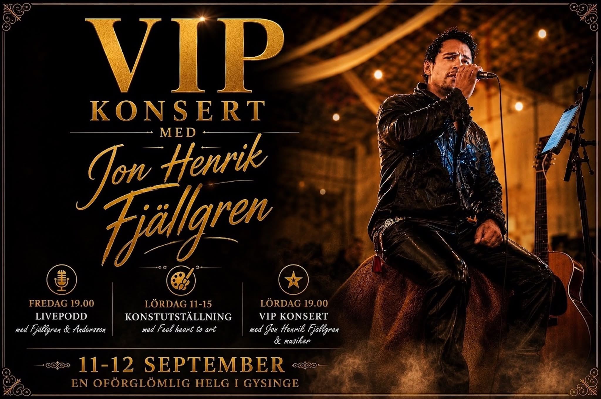VIP konsert med Jon Henrik Fjällgren