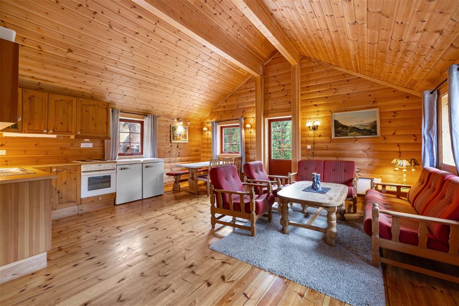 Bjorliheimen Fjellhotell Innside tømmerhytte