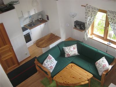 kitchen area.