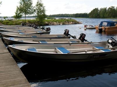 Fishing arrangements at Mjölknabben campsite