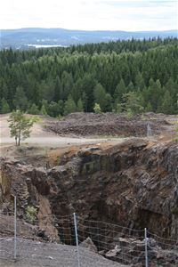 View overlooking one of the pits.