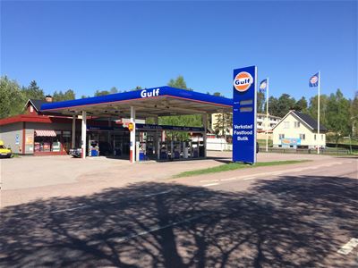 Gulf bensinstation i Idre.