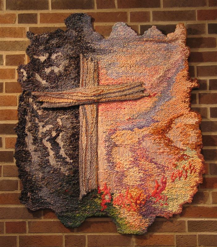 A painting with a cross. 