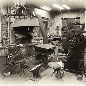 An old photo of the forge.