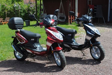 Mopeds for rental.