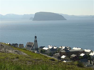 View over Hammerfest in the summer