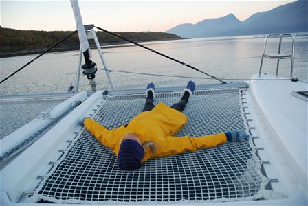 Guest laying on deck