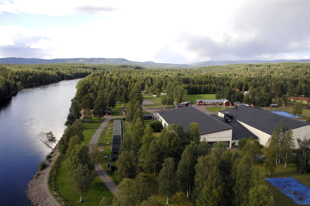 A picture from above over river Älvdalen