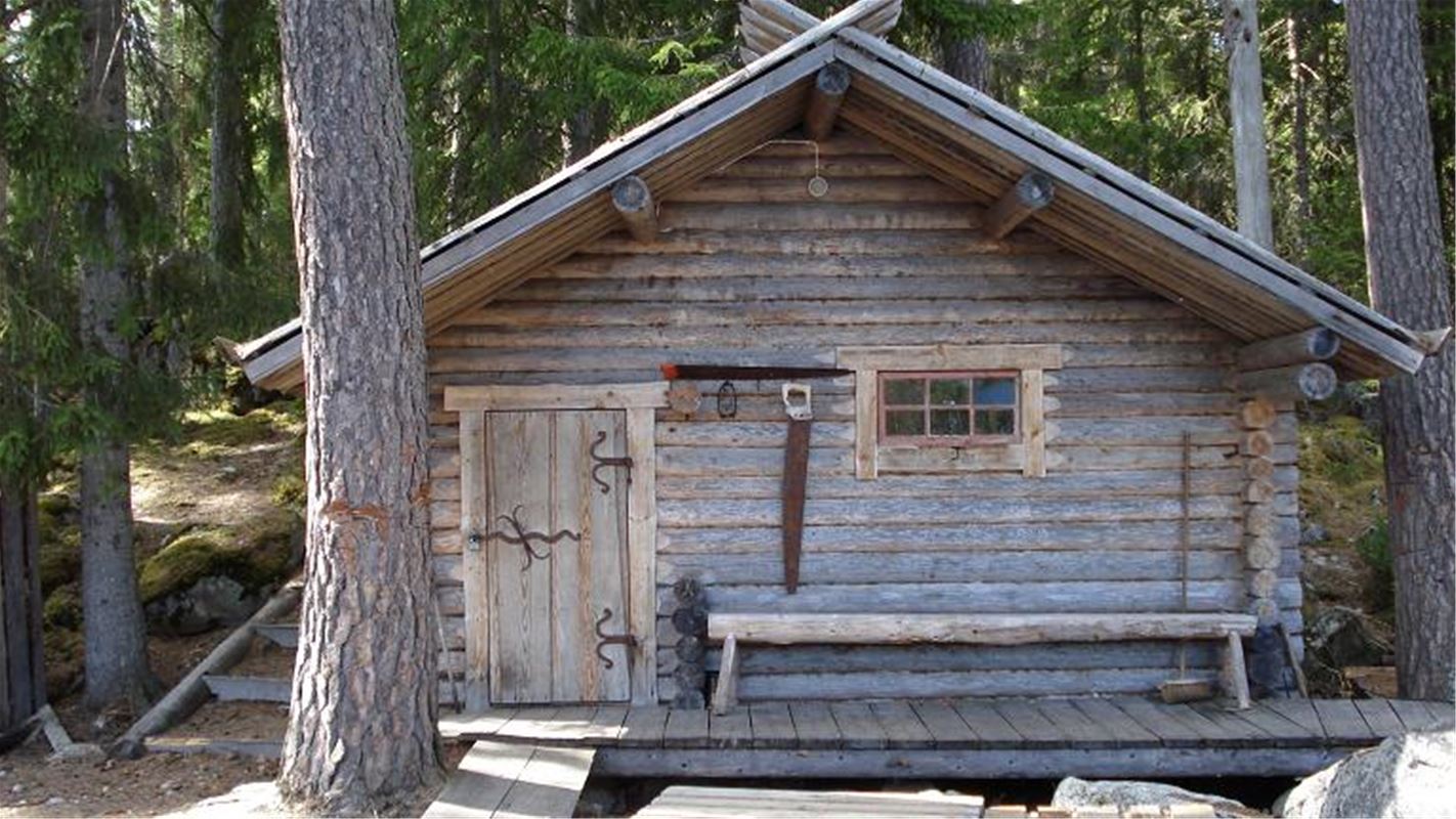 Sauna in Snöå Skogsarbetarby.