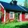 Red painted cottage.