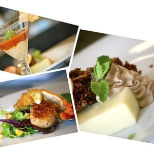 Collage of dishes from the restaurant. 