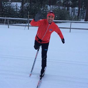Staffan Larsson på skidor.