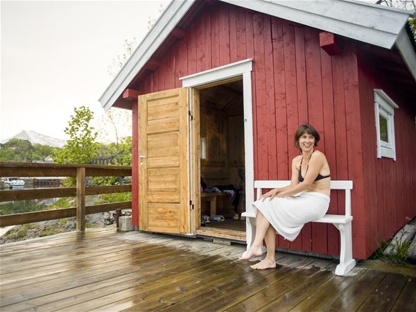 Vedfyrt sauna 
