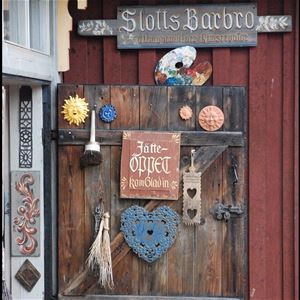 Decorative old door to the store.